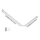 thumbnail image 3 of Barra Extensible Cortina Ducha Acero Inoxidable 100-160cm Plateado, 3 of 3