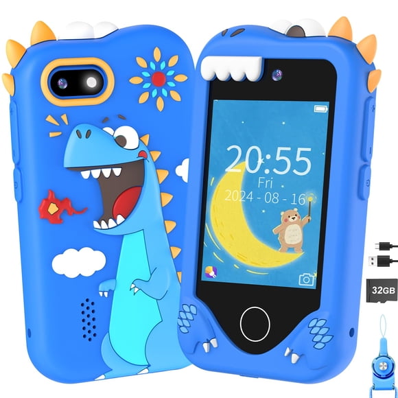 Teléfono Inteligente para Niños Yosfeng con Doble Cámara y Tarjeta de 32GB