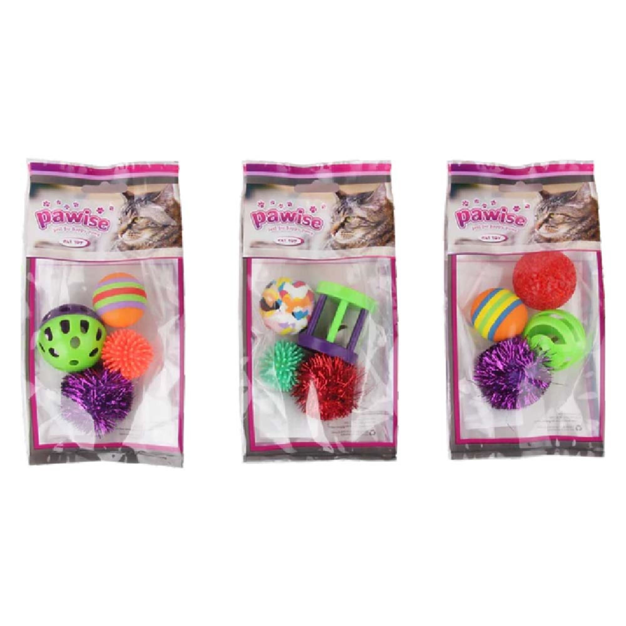 Juguetes Para Gatos Set 4 Pelotas Pawise