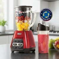 Licuadora Oster® Roja Con Programas Automáticos, Tecnología Reversible Y Vaso Blend-N-Go Blstpyg1310Rbg