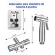 thumbnail image 2 of Ducha Bidet Árabe Kit Completo Inodoro Acero Inoxidable Gris, 2 of 6