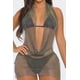 thumbnail image 3 of Vestido De Playa Mini Sin Mangas Con Escote Halter Y Corte Ajustado Color Negro (para Mujer), 3 of 5