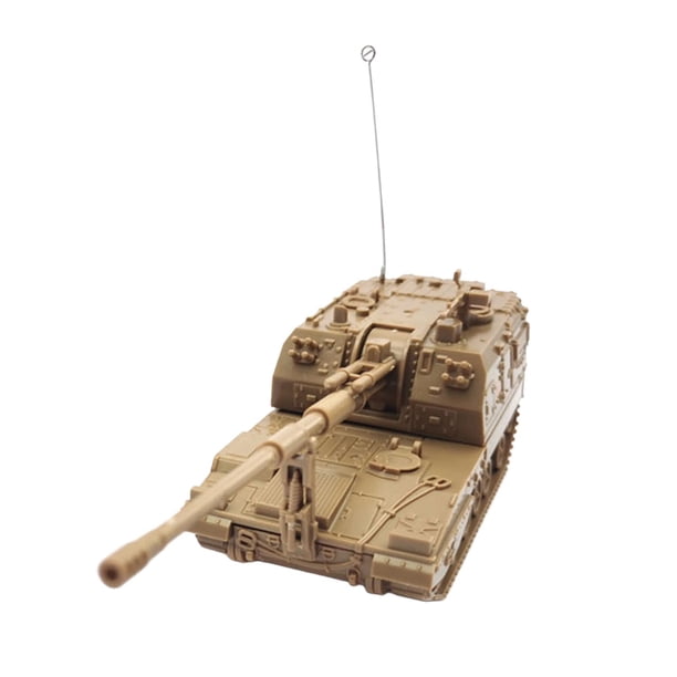 Modelos De Tanque 4D A Escala 1/72 En Miniatura Para Niños, Recuerdo De Fiesta, Juguete Educativo PLZ05 Amarillo
