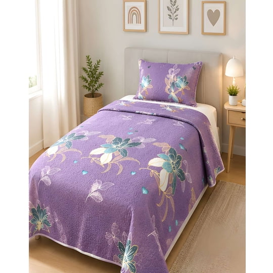 Mylhogar - Quilt 1.5 Plazas 180x230 Cm + Funda De Almohada