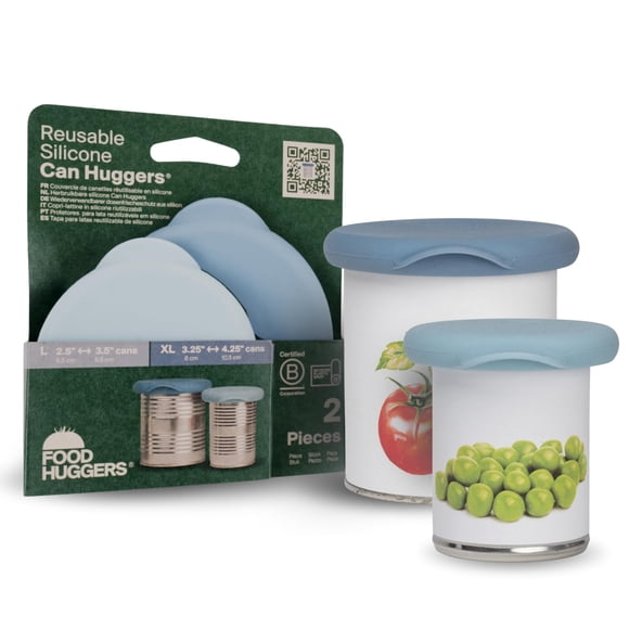 Juego de 2 fundas de silicona para latas de comida, reutilizables, sin BPA