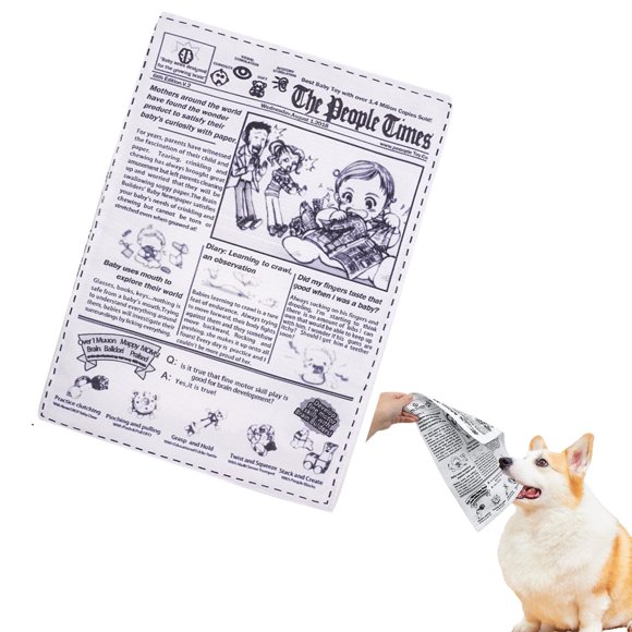 Juguete para perro UtySty pack de 3, 26 × 18,5 cm, papel crujiente, lavable