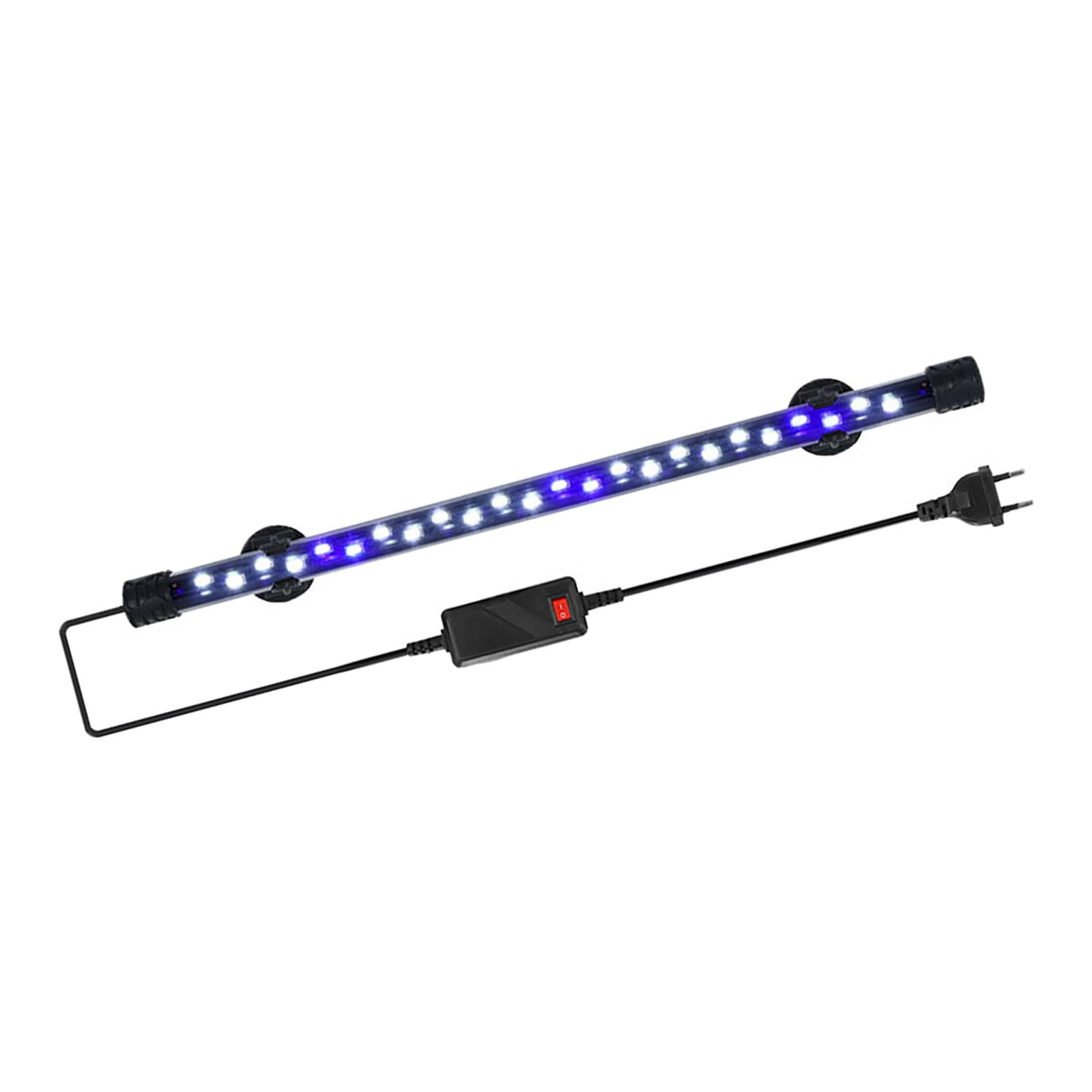 Ioensy - Luz Led Para Acuario, Barra De Piscina, Lámpara De Tira, Impermeable, Luces Azules Y Blancas, Ue, 28cm