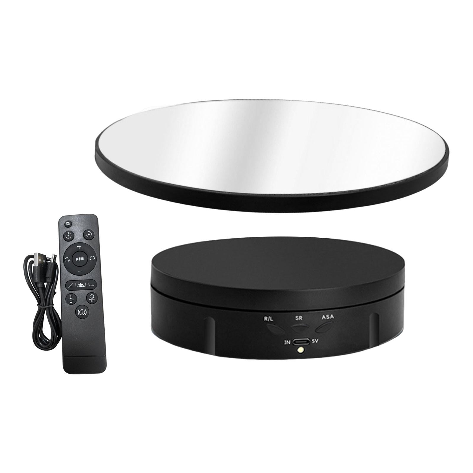 Bothyi - Espejo De Soporte De Exhibición De Tocadiscos De 360 Grados Cubierto Para Fotografía De Pastel De Video Negro