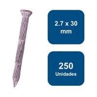 Anclajes - Clavo Estriado Concreto 2.7 X 30Mm 250Un.