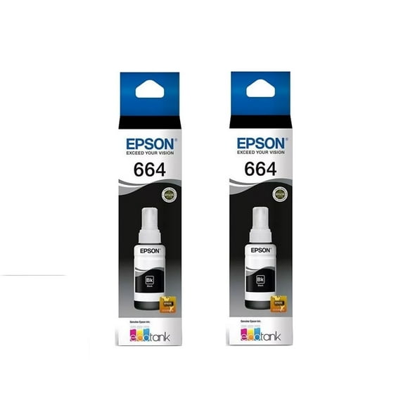 Pack 2 Tintas Epson 664 Negro Original