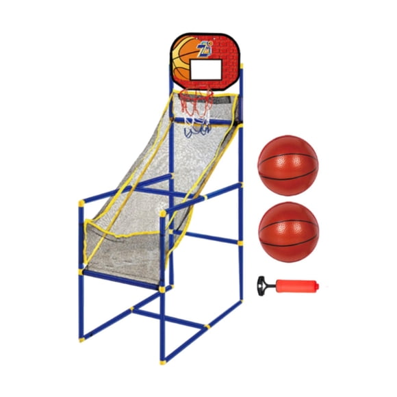 Juego de baloncesto arcade para niños para competición, portería de baloncesto portátil de una sola canasta, juguete deportivo para niños de 3 a 12 añ con 2 bolas