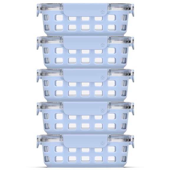 Recipiente De Vidrio Para Almacenamiento De Alimentos Duraglass 800 Ml Paquete De 5