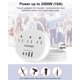 thumbnail image 3 of Adaptador de enchufe de Australia a EE. UU. con 3 salidas y 4 puertos USB, 3 of 7