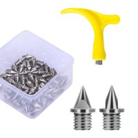 Magideal - 50 Uds. Clavos Para Zapatas De Pista Con Llave De 5Mm, De Repuesto Prácticos Y Versátiles Para Zapatas De Pista Para Competición De Carreras Plata