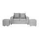thumbnail image 1 of Living Grez 2 Cuerpos + 2 Pouf Tela Gris, 1 of 3