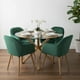thumbnail image 2 of Comedor Mesa Redonda Equiz 120cm + 4 Butacas Almer Verde Esmeralda, 2 of 2