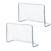 Auckland Outdoor - Pack De 2 Arcos Futbol Metálico Niño Con Red. 120 X 80 Cm.