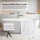 thumbnail image 4 of Juego de toallas de baño HOMEXCEL con forma de gofre de microfibra, paquete de 4 unidades, 140 x 70 cm, color blanco, 4 of 7