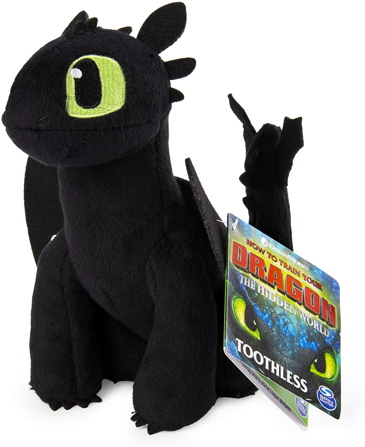Dreamworks Dragons, Toothless 8"" Premium Plush Dragon, Para Niños De 4 Años En Adelante