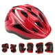 thumbnail image 2 of 7 Piezas Niño Niño Patinaje Sobre Ruedas Casco De Bicicleta Rodilla Protector De Muñeca Coderas Conjunto Rojo, 2 of 3