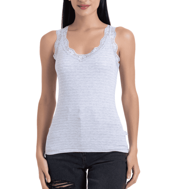 Camiseta Sin Mangas Bamboo Encaje