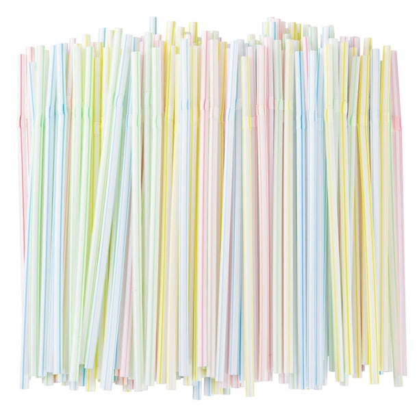 Pajitas de plástico de alta flexibilidad SONGNASS, 21 cm, varios colores, paquete de 200