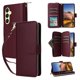 thumbnail image 4 of Funda Cartera con Cremallera y Correa para Samsung Galaxy A25 Soporte y Tarjetero Rojo, 4 of 6