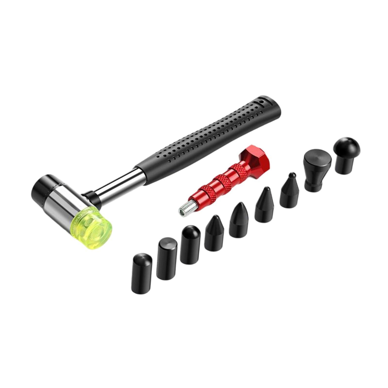 Ioensy - Herramientas Para Reparar Abolladuras De Carrocería De Coche, Martillo De Goma Para Superficies Metálicas, Reparación De Granizo
