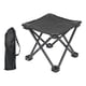 thumbnail image 2 of Taburete de campamento Taburete plegable portátil Silla pequeña Reposapiés Asiento Taburete plegable para acampar Taburete plegable para exterior Play Negro con bolso, 2 of 5