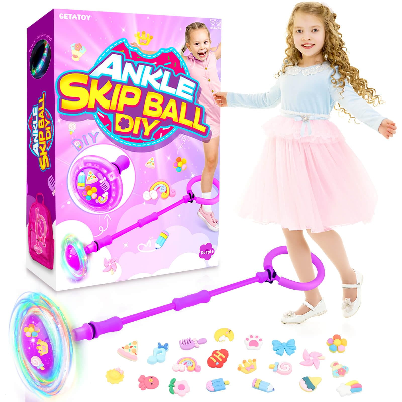 Pelota Para Saltar El Tobillo Skip Ball Getatoy Para Niños De 4 A 8 Años
