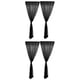 thumbnail image 3 of 2 Set 2 Panel Cortina De Cocina Sheer Puerta Ventana Voile Drape Black, 3 of 6