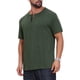 thumbnail image 4 of INSPIRE CHIC Camiseta de Hombre Henley de Manga Corta con Botones y Textura Jacquard Tejida XL Verde, 4 of 6