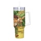 thumbnail image 2 of ¡Vamos, Diego! Vaso aislado de acero inoxidable con asa, diseño temático, regalo para familia, amigos y fans; incluye pajita y encaja en el portavasos estándar, 40 oz, 2 of 6