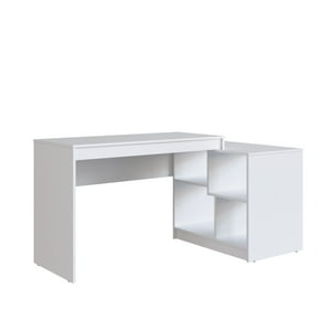 Df Home - Escritorio Con Librero Lateral Blanco B97.038