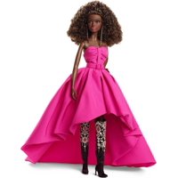 Vestido Largo Fucsia De Muñeca Barbie En Tafetán Para Adultos Hbx96