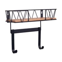 Magideal - Soporte Para Tabla De Planchar Con Gancho Extraíble, Organizador De Herramientas De Planchado Montado En La Pared, Estante Colgante Resistente Para La Negro