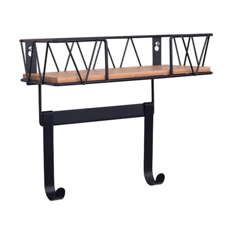 Magideal - Soporte Para Tabla De Planchar Con Gancho Extraíble, Organizador De Herramientas De Planchado Montado En La Pared, Estante Colgante Resistente Para La Negro
