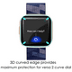 thumbnail image 4 of 4 piezas Compatible con Fitbit Versa 2 película protectora, película protectora de pantalla curva 3D, cobertura completa, cubierta protectora de vidrio templado antiarañazos sin burbujas impermeable, 4 of 8