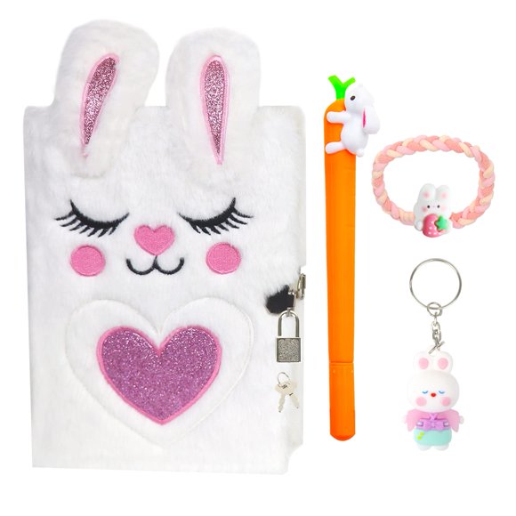 Diario de Peluche ParkistStar A5 con Candado y Bolígrafo