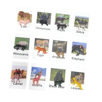 Bothyi - 12X Animal Matching Game Playset Sensory Toys Regalos De Cumpleaños Unisex