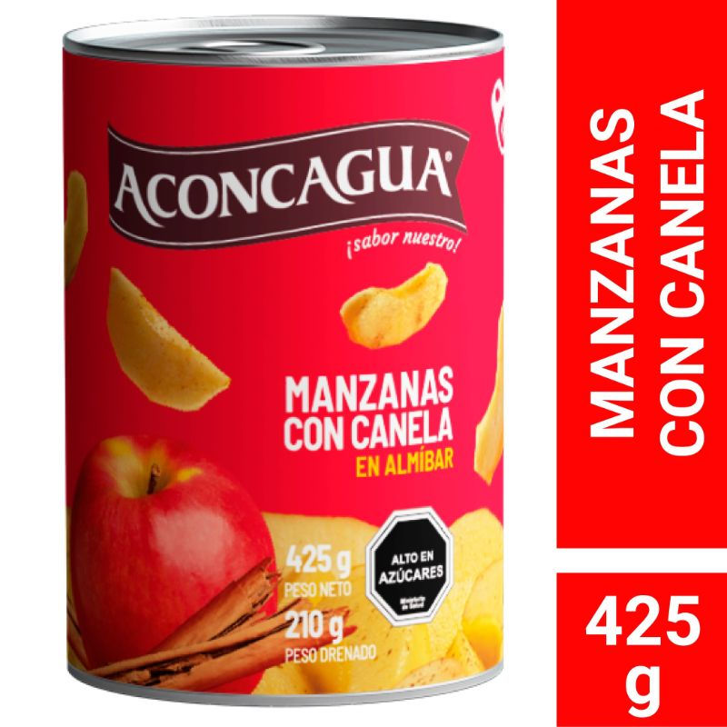 Manzanas Con Canela En Almíbar Drenado 210 g - Neto 425 g Aconcagua