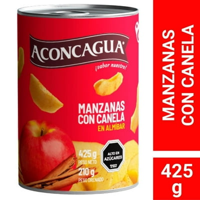 Manzanas Con Canela En Almíbar Drenado 210 G - Neto 425 G Aconcagua
