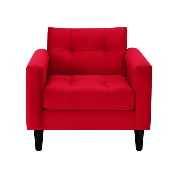 Sofa Retro 1c Felpa 00 Rojo