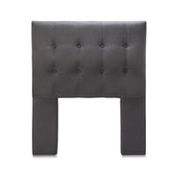 Dgb - Respaldo Cama 1 Plaza Lino Gris Oscuro Sevilla Cp