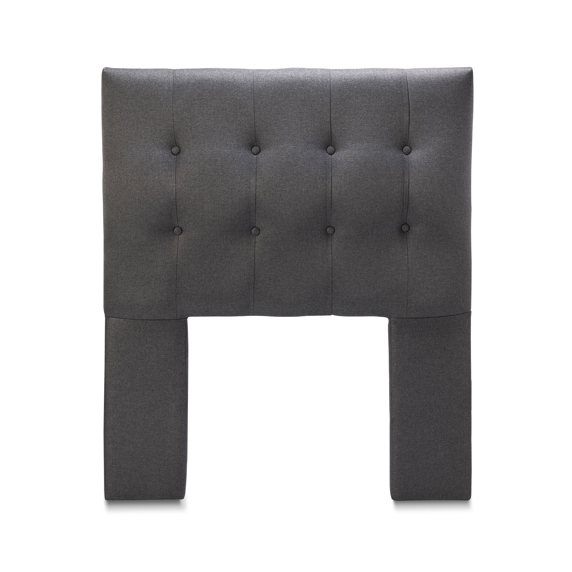 Dgb - Respaldo Cama 1 Plaza Lino Gris Oscuro Sevilla Cp