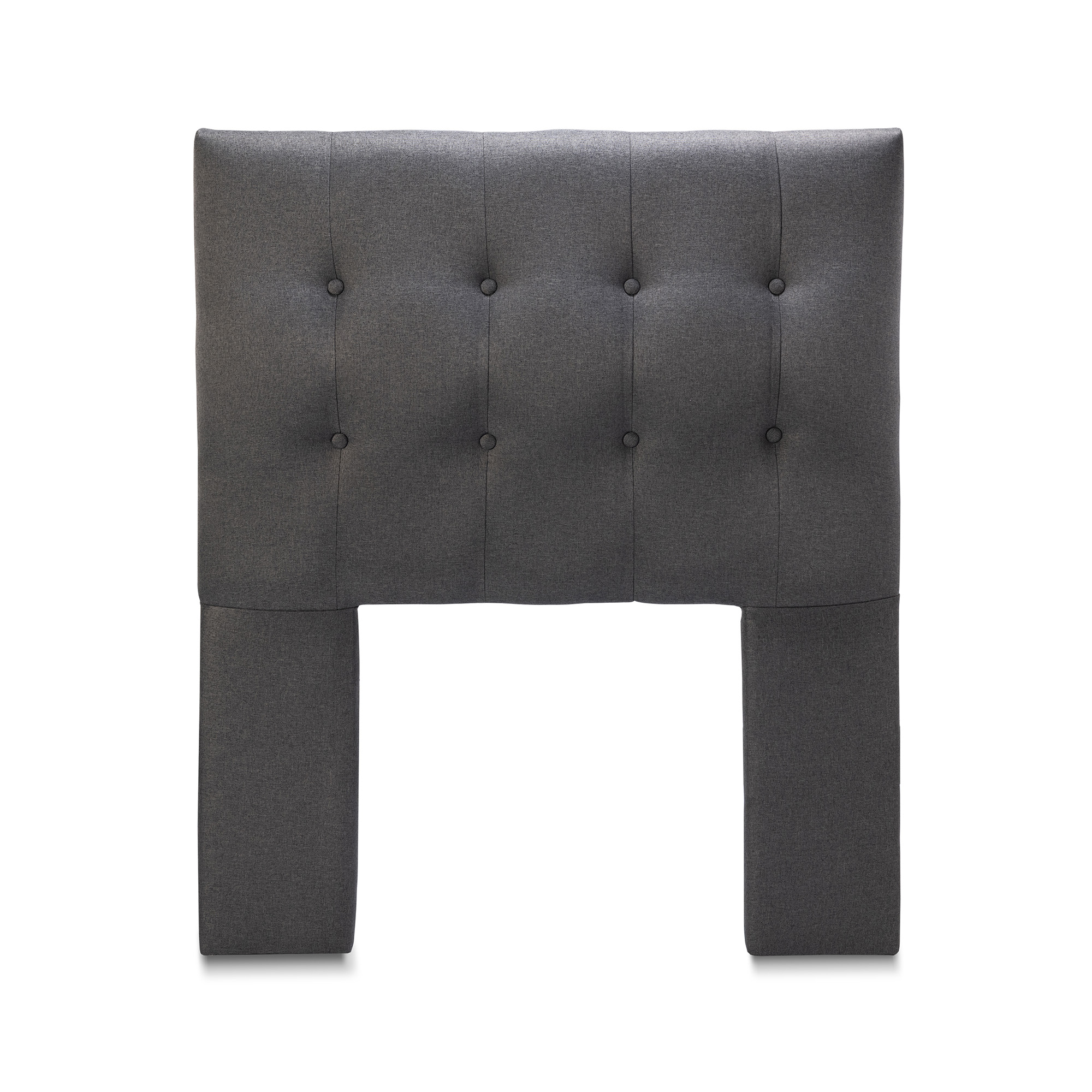 Dgb - Respaldo Cama 1 Plaza Lino Gris Oscuro Sevilla Cp