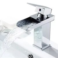 Genérico - Grifo Llave Mezcladora Monomando Para Fregadero Lavabo Lavamanos Grifo Baño Acero Inoxidable Plateado