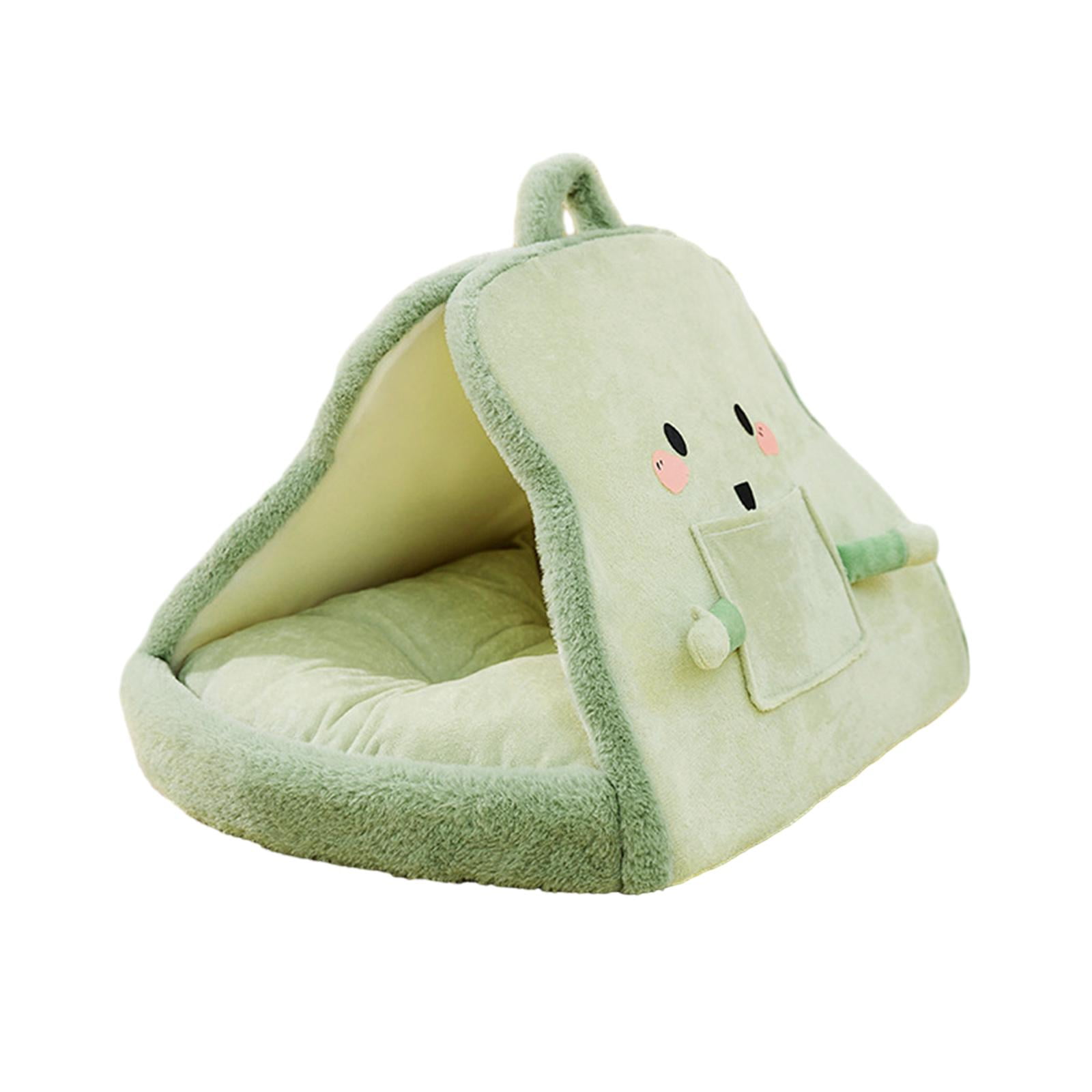 Ioensy - Cama Para Perros Y Gatos, Perrera Lavable, Nido De Otoño E Invierno Para Gatos Caniche, Chihuahua, Verde S