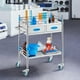 thumbnail image 2 of Carrito utilitario VEVOR de acero inoxidable de 2 capas con 2 ruedas bloqueables, 2 of 3