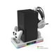 thumbnail image 4 of Base de ventilador con soporte de carga para Xbox Serie X/S, luces RGB y gancho para auriculares Accesorios-Negro, 4 of 7